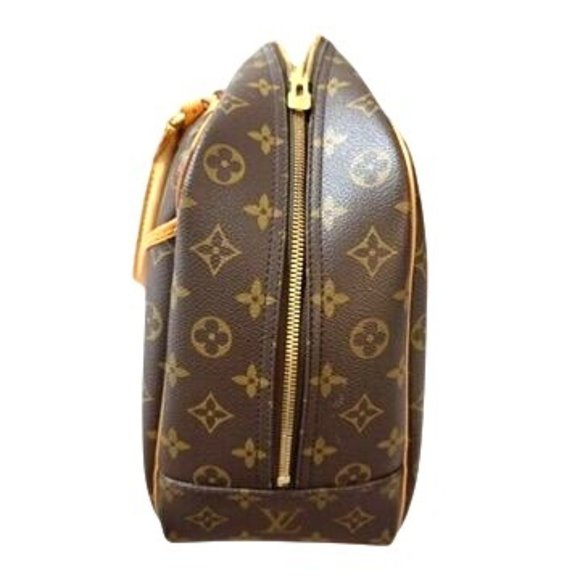 Louis Vuitton Monogram Deauville Brown Coated Canvas Handbag With Leather Trim & - Picture 6 of 15